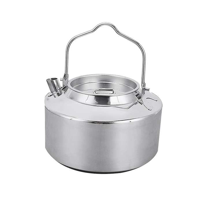 1.2l Stainless Steel Outdoor Camping Kettle Outdoor Teapot for Hiking Backpacking Picnic