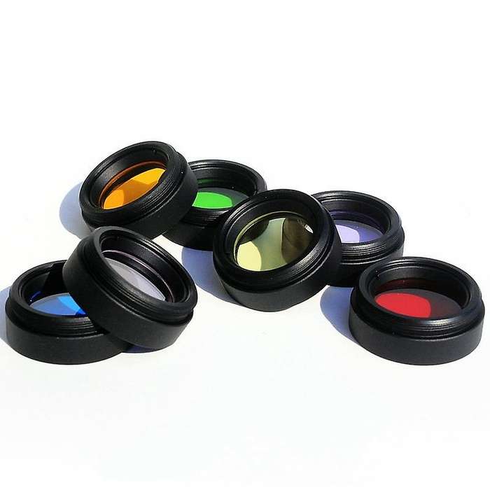 1.25 Inches Color Filter Kit (7 Pcs) Thread 28.6X0.6mm for Astronomical Telescope Accessory
