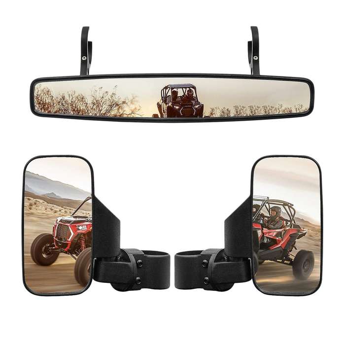 1.75inch UTV Rearview Mirror Side Mirror Accessories Wide Rear View Racing Mirror for ATV