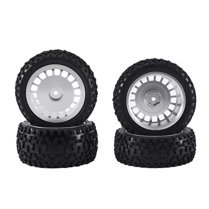 1/10 Tires W/Alum Dish Wheel Rims for TD4/DF03/DF02/TT02B/DT03/DT02/DB01 TORNADO EPX Off-Road Car,S