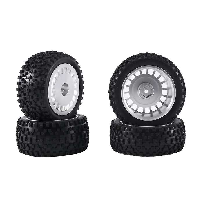 1/10 Tires W/Alum Dish Wheel Rims for TD4/DF03/DF02/TT02B/DT03/DT02/DB01 TORNADO EPX Off-Road Car,S