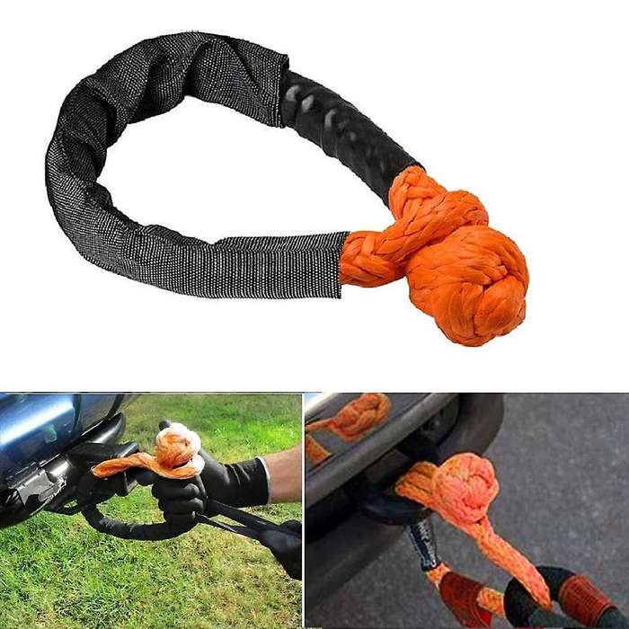 1/2 Inch X 22 Inch Car Soft Shackle Rope Tow Rope Off Road Winch Pulley Cable Hook for Off-road Rec