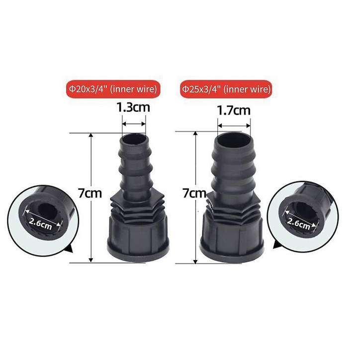 1/2 Female Male Thread to Garden Hose Barb Connector 16mm Plastic Hose Fitting Irrigation Pipe