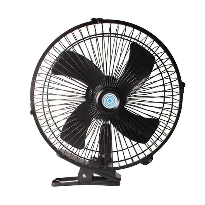 10 Inch 12V Car Electric Fan Adjustable Speed Oscillating Cooling Fans with for Home Travel Car Truc
