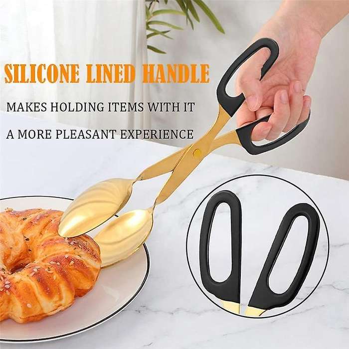 10 Inch Gold Serving Tongs Gold Serving Utensils Salad Tongs Buffet Tongs Non- & Stainless Steel