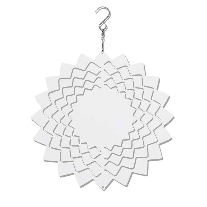 10 Inches Sublimation Wind Spinner Blanks, 3D DIY Wind Sculpture Hanging Decor for Window Indoor Ou