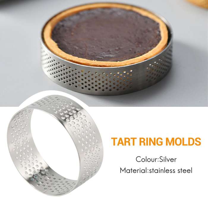 10 Pack 5Cm Stainless Steel Tart Ring, Heat-Resistant PerCompatibleated Cake