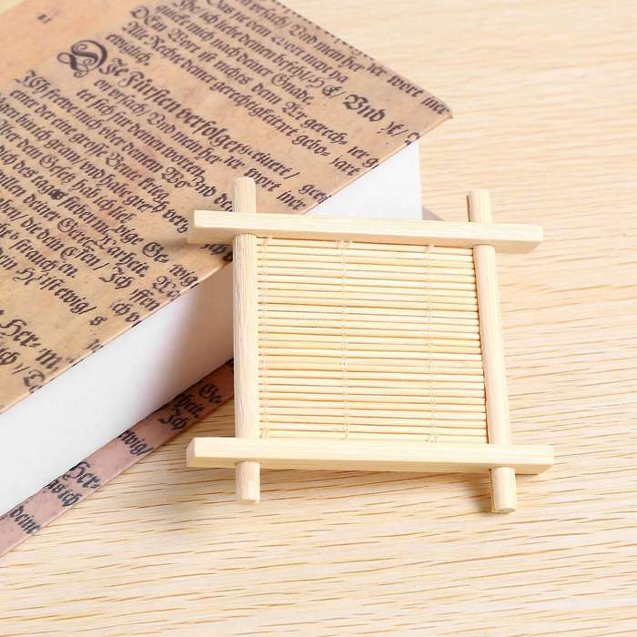 10 Pack Bamboo Coasters Coffee Cups Mats Teacup Saucers Square Tea Cup Mat for Kungfu Tea Table Pla