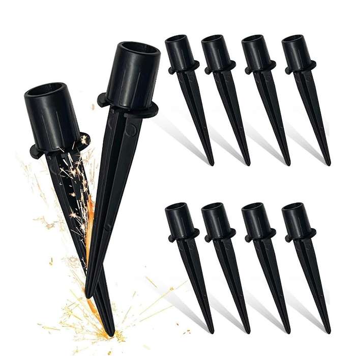 10 Pack Metal Replacement Stakes for Solar Lights Outdoor,Solar Pathway Lights Spike Replacer, Outdo