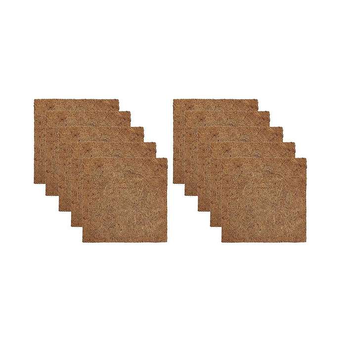 10 Pack Reusable Nesting Box Pads for Chickens Coop,13 X 13 Inches Natural Coconut Fiber for Garden