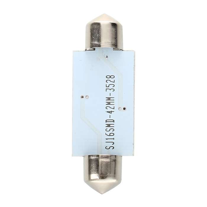 10 Pcs 16 Torpedo Car Bulb Led Smd 3528 42 Mm - White