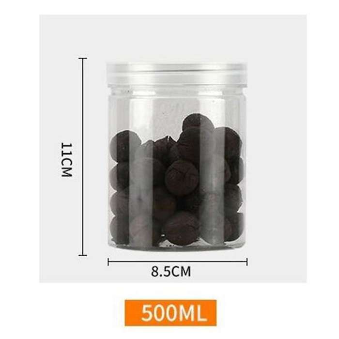 10 Pcs 500ml Food Jar Sealed Transparent Plastic Kitchen Can Snacks Containers with Lid for Candy S