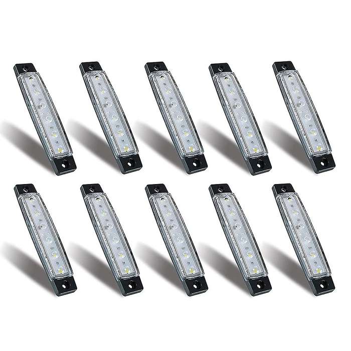 10 Pcs Boat Lights,12V 24V Waterproof Boat Interior Navigation Strip Light Deck Transom Step Cockpi