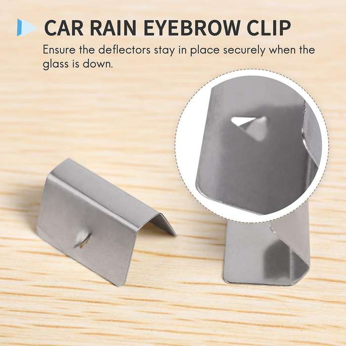 10 Pcs Car Rain Eyebrow Wind Rain Deflector Metal Fitting Clips Replacement for G3 Send