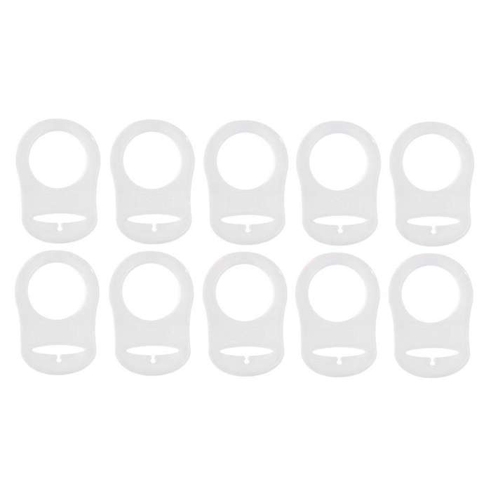 10 Pcs Button Silicone Ring Holder Mannequin Clip Adapter Transparent