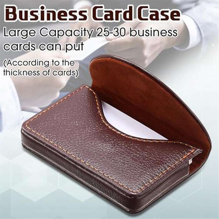 10 Pcs Business Card Holder Bulk Pu Leather Business Card Case Pocket Business Card Organizer With