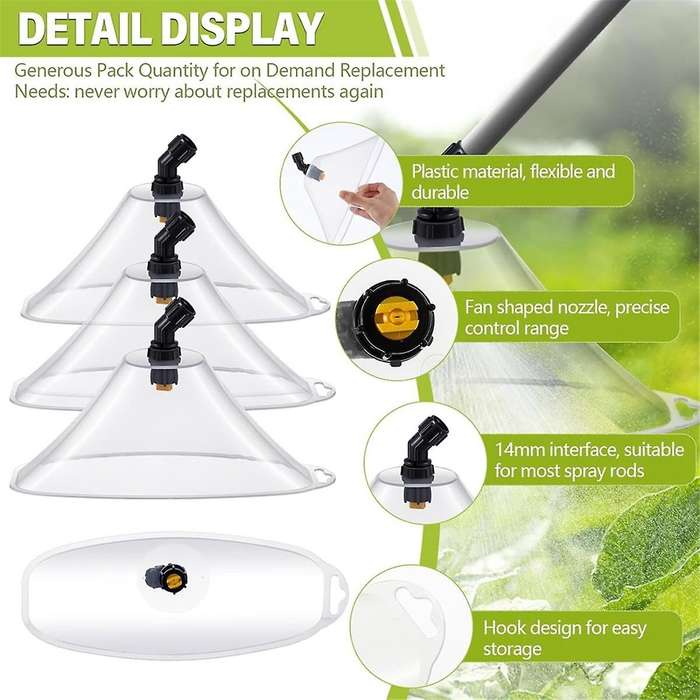 10 Pcs Drift Guard with Flat Sprayer Nozzle Shield for Most Sprayer From Drifting, Suitable for Farm