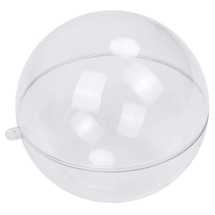10 Pcs Hollow Balls DIY Christmas Tree Ornament Balls Fillable Plastic Balls for Party Decoration (1