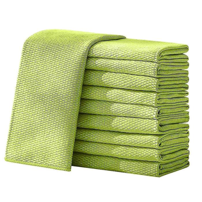 10 Pcs Fish Scale Microfiber Cleaning Cloths- Polishing Cleaning Wipes 40x50 Rag Super Water Absorb