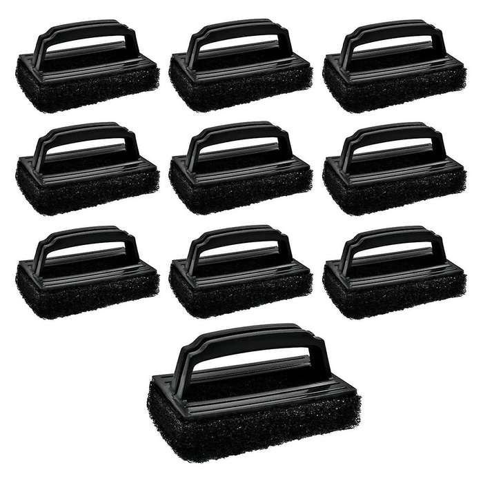 10 Pcs Screen Printing Scrub Pad,Screen Print Ink Scrub Cleaner Brush with Handle, Chemical Resistan