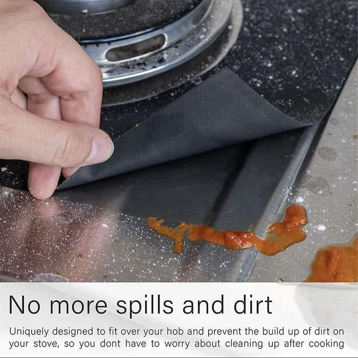 10 Pcs Stove Burner Covers Thickness 0.2mm, Square Stove Burner Liner Cover ,keeps Stovetop Clean