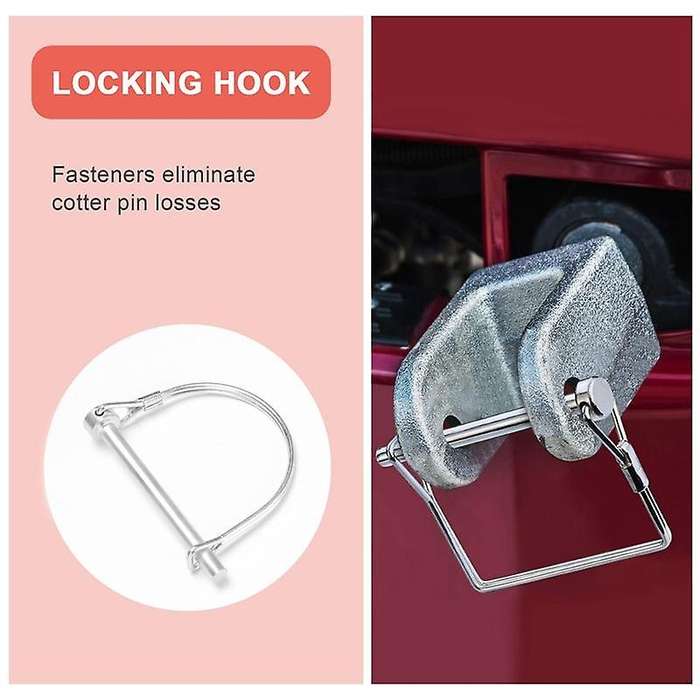 10 Pieces Shaft Locking Pin Safety Coupler Pin 1/4 Inch Diameter in 2 Shapes of Square and Arch (Sil