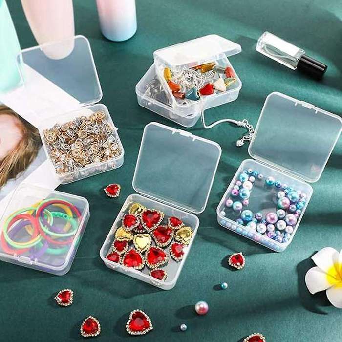 10 Pieces Mini Plastic Clear Storage Box for Collecting Small Items, Beads, Jewelry, Business Cards