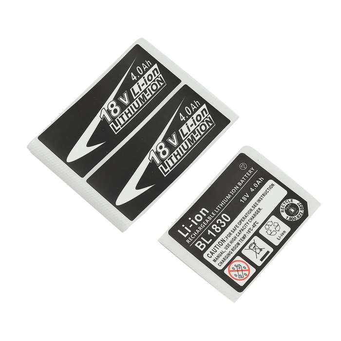 10 Sets of BL1830 Label Lithium Ion Battery 18V 4.0Ah Sticker Label Suitable for 18V Battery Logo