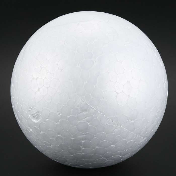 10 x Christmas Decoration Modelling Craft Polystyrene Foam Ball Sphere 10cm---White