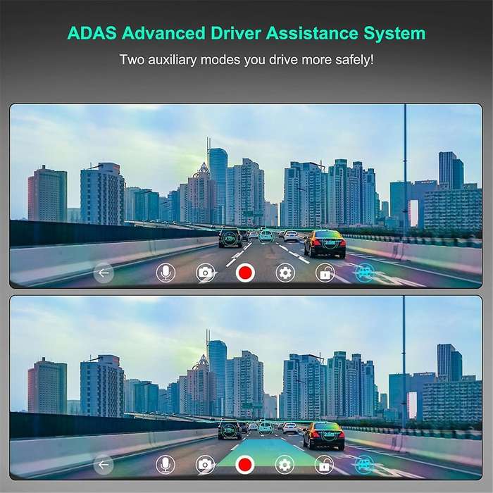 10.26In 4K DVR Car Monitor Carplay Android Auto Dashboard ADAS Dash Cam Dual Cameras GPS Navigation
