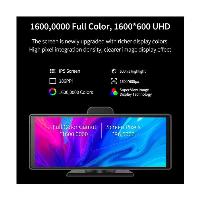 10.26inch Wireless CarPlay & Android Auto Dash Cam ADAS 4K DVRs Bluetooth Audio AUX GPS Navigation