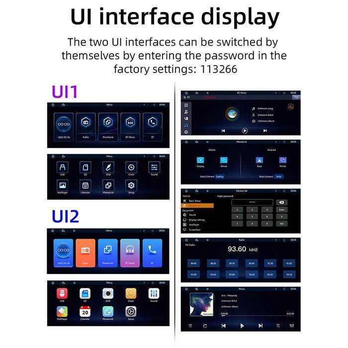 10.26Inch Wireless Carplay & Android Auto Stereo with AHD Backup Camera, Portable Car Radio Bluetoot