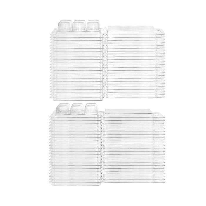 100 Pack Wax Melt Clamshell Mold, 6-cavity Clear Empty Plastic Wax Melt Container for Diy Wax Melt ,