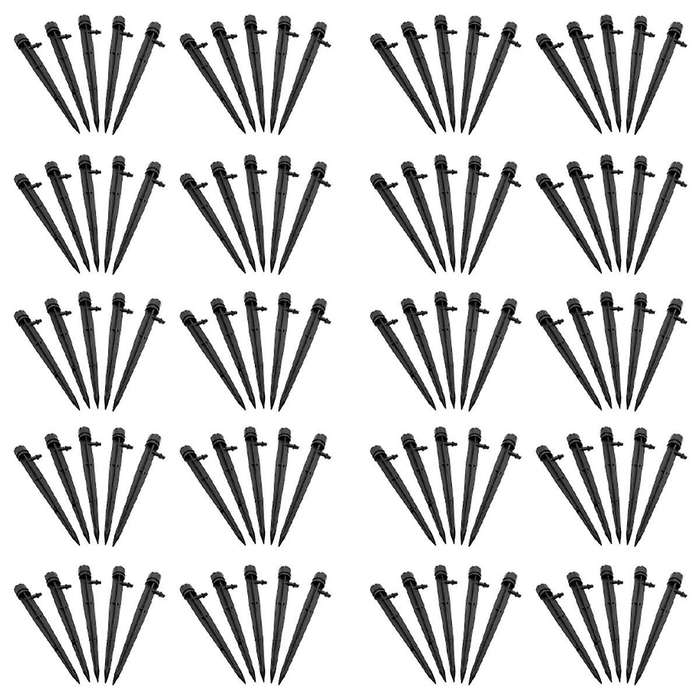 100 Pcs 4/7mm Tube Compatible Adjustable 360 Drip Emitters Set, Efficient Drip Irrigation System