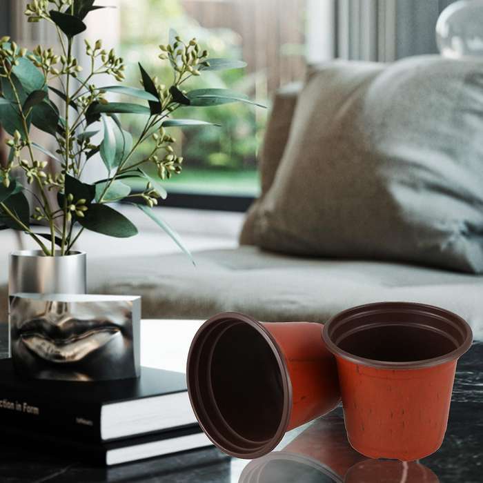 100 Pcs Plastic Plants Nursery Pot/pots Seedlings Flower Plant Container Seed Starting Pots Planter