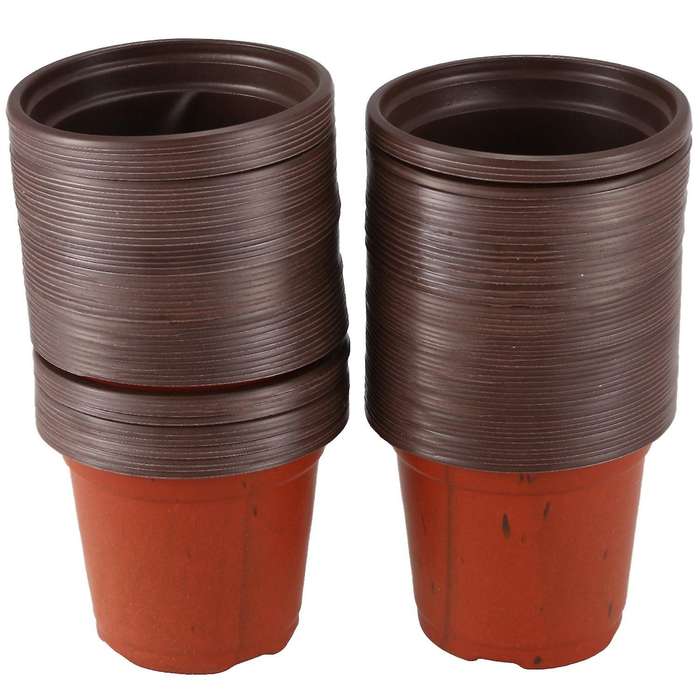 100 Pcs Plastic Plants Nursery Pot/pots Seedlings Flower Plant Container Seed Starting Pots Planter