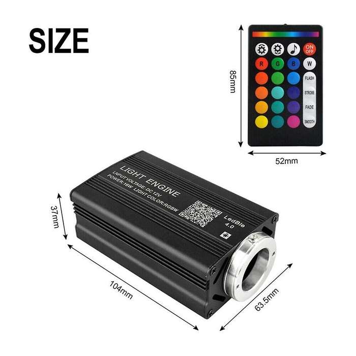 1000pcs Fiber Optic Car Home Headliner Star Light Kit Roof Ceiling Lights Remote