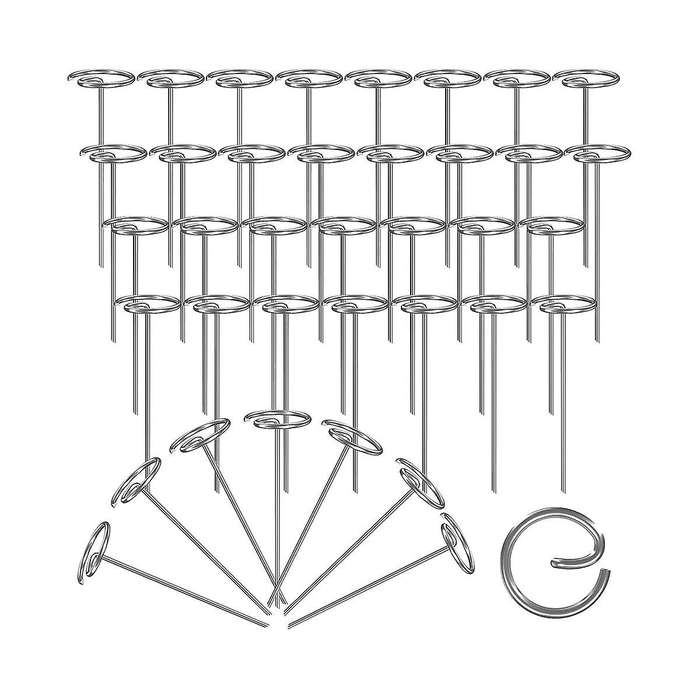 100pcs 6in Landscape Staple, Anti-rust Garden Staple, Circle Top Pins for Securing Lawn Fabric Weed