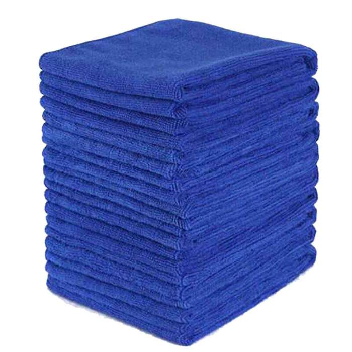 100pcs Absorbent Microfiber Towel Car Kitchen Washing Clean Wash Cloth Towel Blue