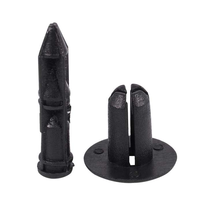 100Pcs Car Molding Door Fender 5mm Hole Plastic Rivets Fixing Black.