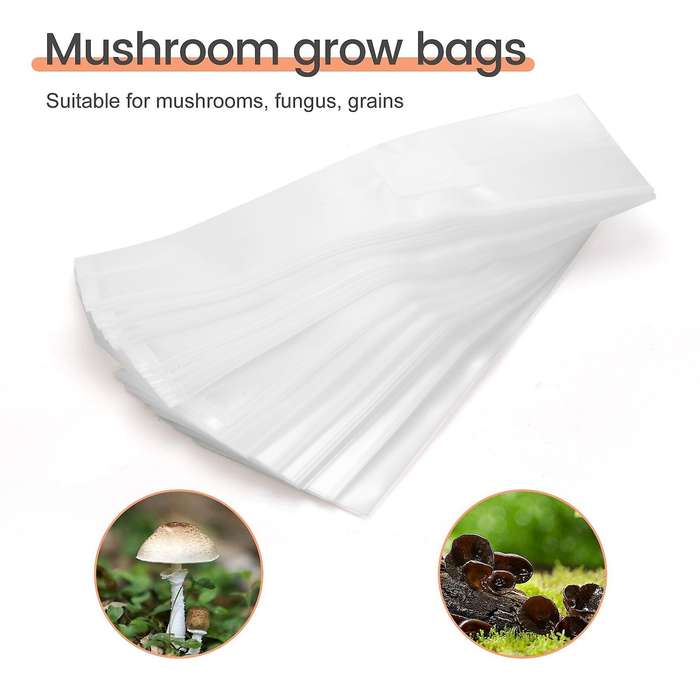 100pcs Grain Berries Substrate, Mushroom Growing Spawn Bag Mushroom Spawn Grow Bag High Temp Sealab