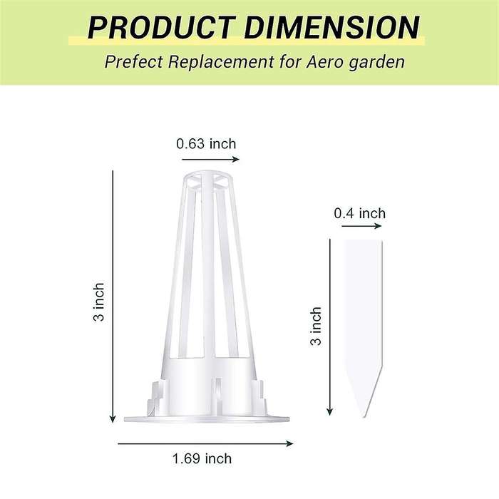100pcs Grow Baskets, Hydroponic Seed Pods Baskets Replacement Compatible Hydroponic with 100 Pcs Pla