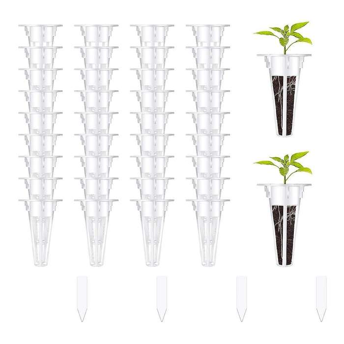 100pcs Grow Baskets, Hydroponic Seed Pods Baskets Replacement Compatible Hydroponic with 100 Pcs Pla