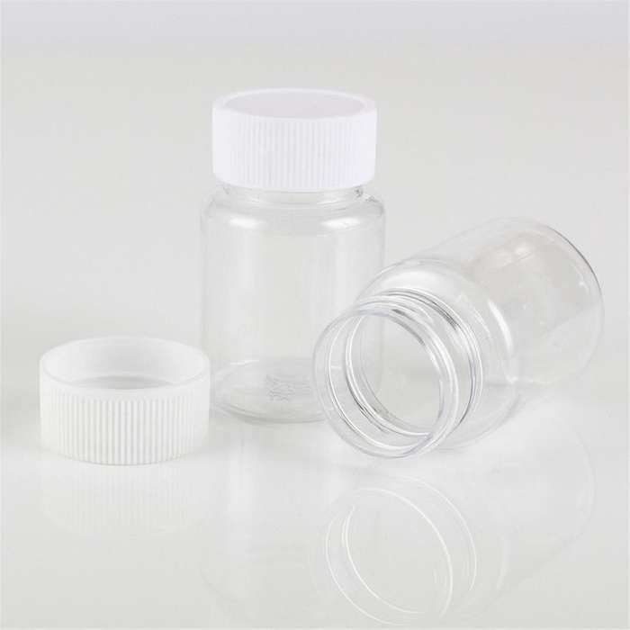 100pcs Refillable Bottles 15ml Plastic Pet Clear Empty Seal Bottles Container with Screw Cap
