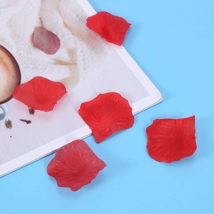 100pcs Roses petals artificial flowers for wedding Decoration - Gradual Red