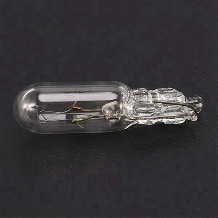 100Pcs T5 Halogen Bulb Car Instrument Panel Lamp Auto Wedge Dashboard Lamp 1.2W 12V Warm White