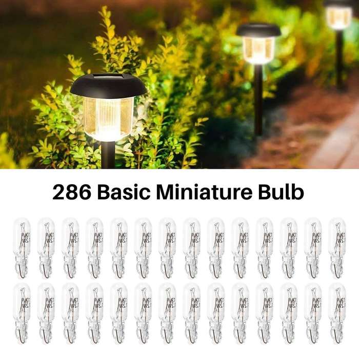 100PCS T5 286 Bulb Basic Miniature Bulb for License Plate Light Side Automotive Interior Dashboard