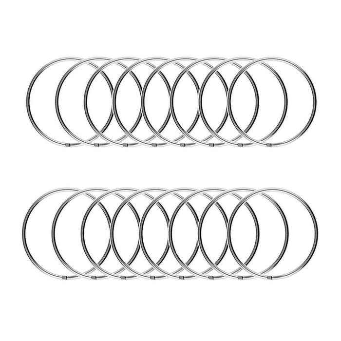 100pcs, 1.2 Inch Key Ring Open Key Ring Metal Key Ring Flat Ring for Household Car