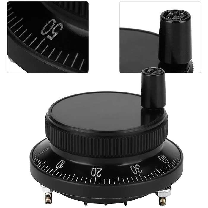 100PPR 6 Terminal Electronic Hand Wheel Manual Pulse Encoder for CNC System (Black)