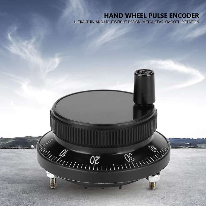 100PPR 6 Terminal Electronic Hand Wheel Manual Pulse Encoder for CNC System (Black)